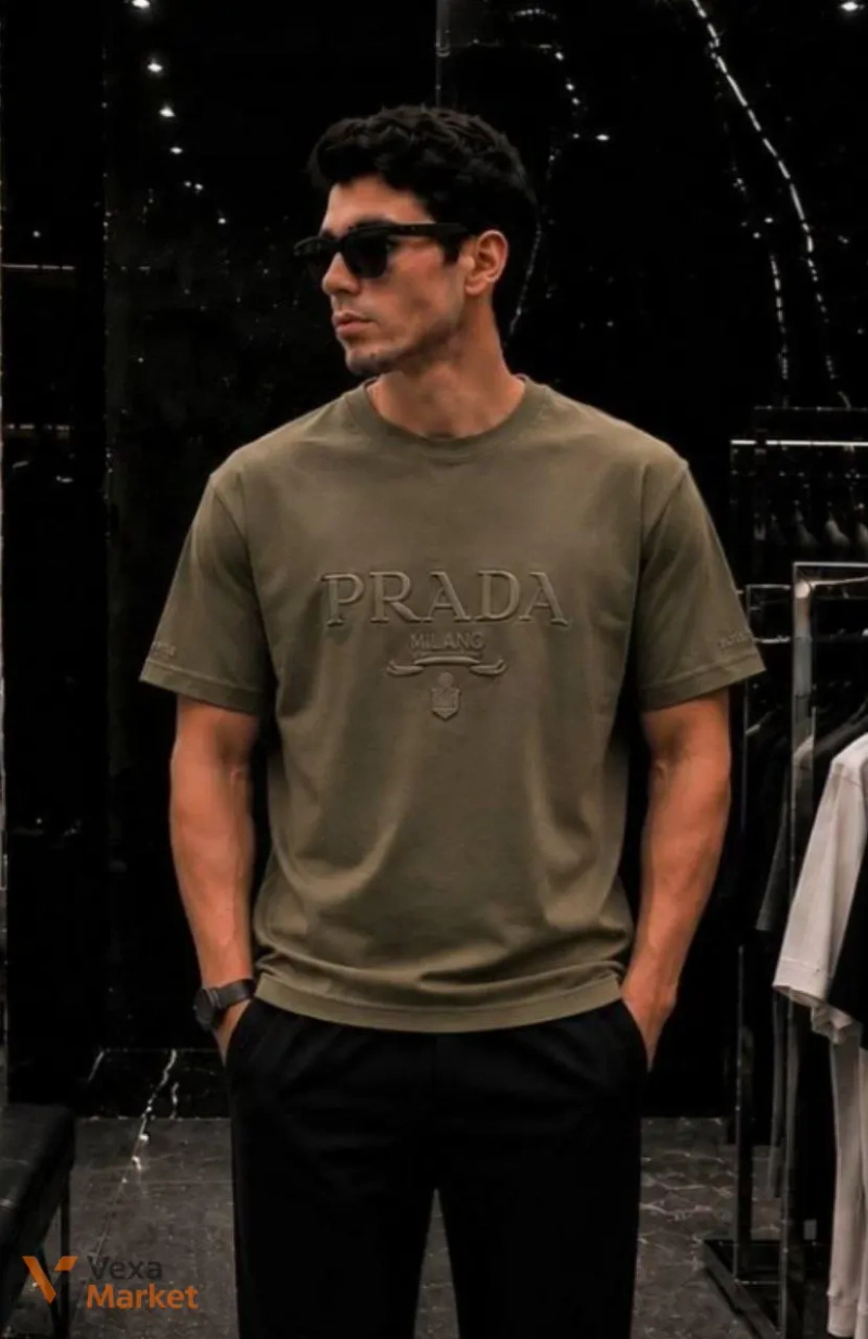 Футболка Prada з вишивкою логотипу, унісекс — фото 3