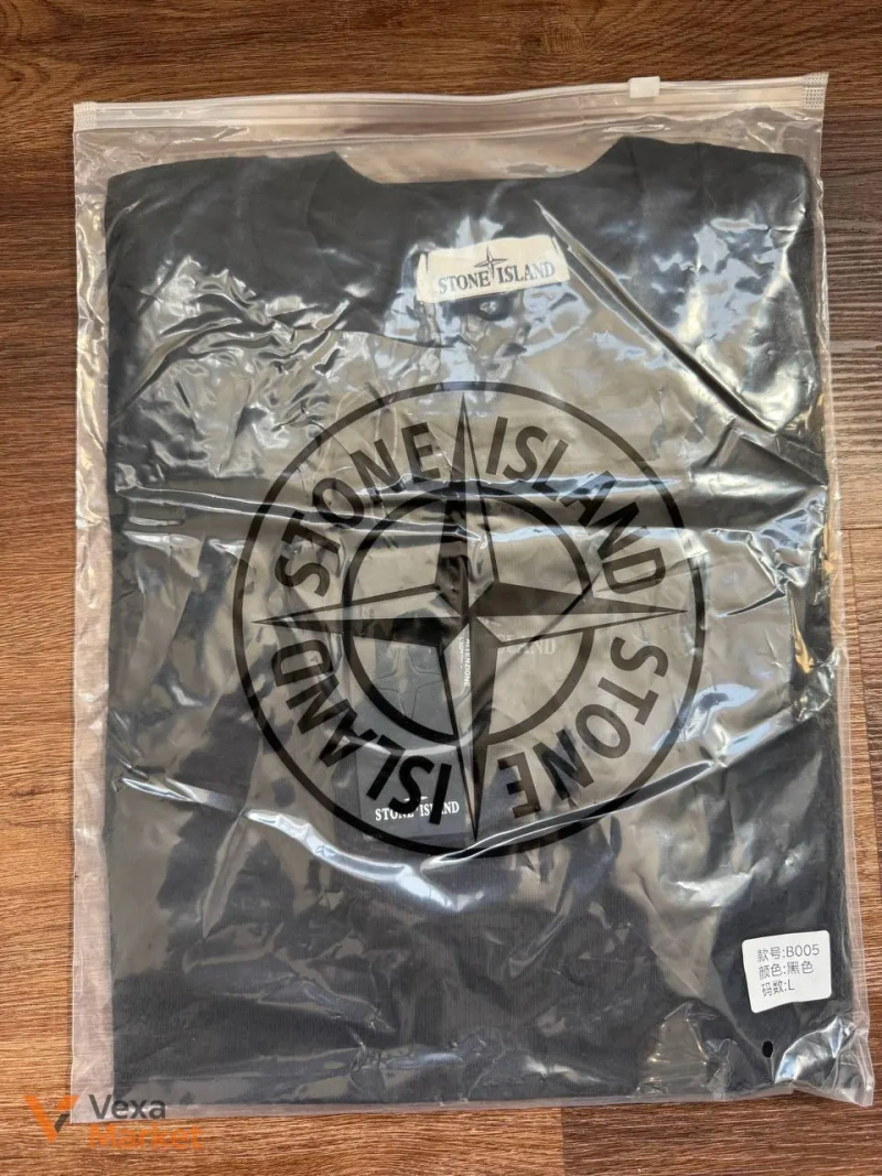 Футболка Stone Island чоловіча чорна — фото 3