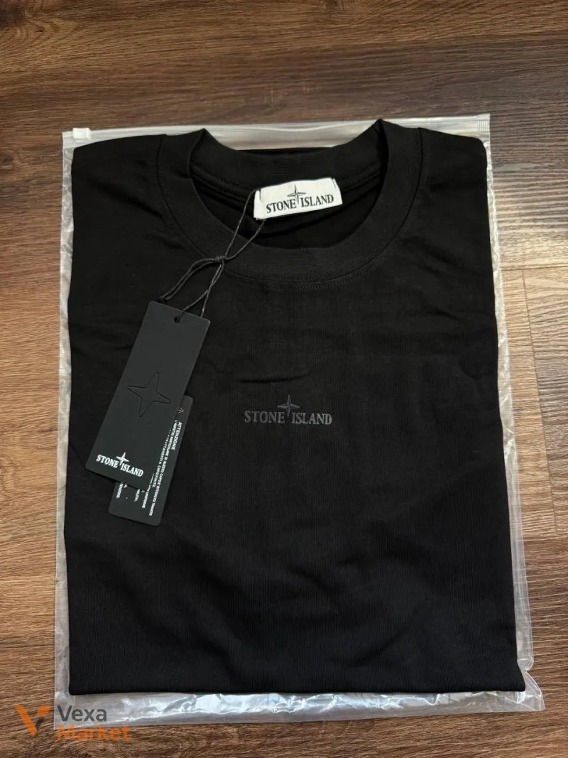 Футболка Stone Island чоловіча чорна — фото 4