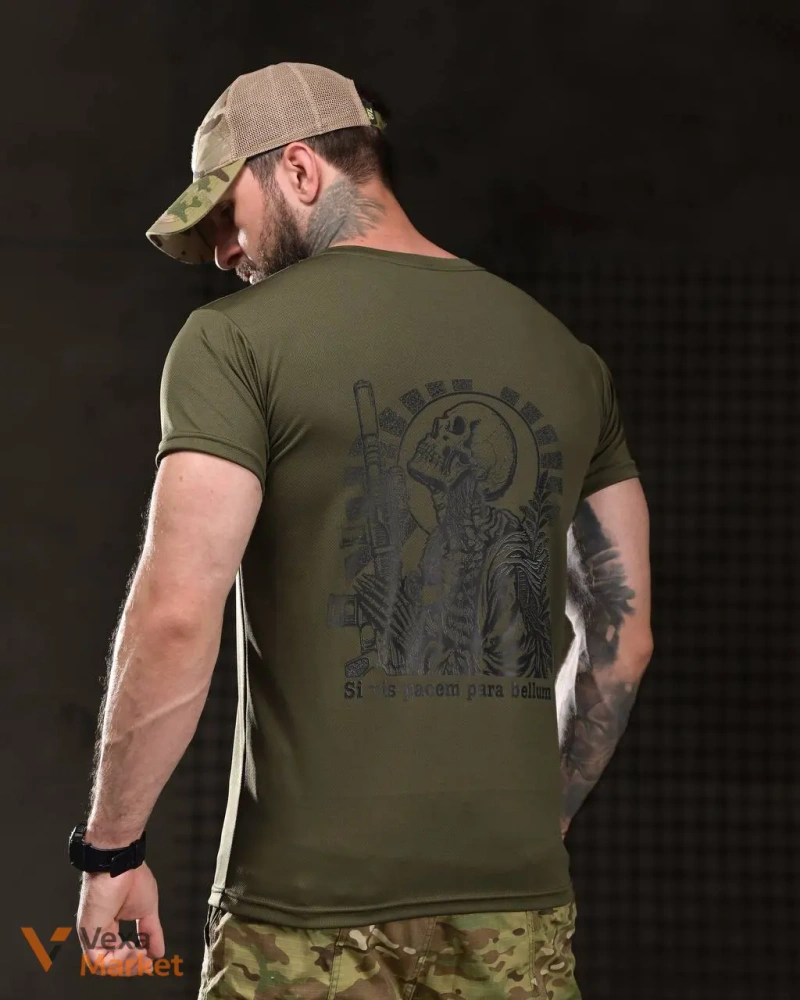Футболка з принтом "Si vis pacem para bellum" — фото 3