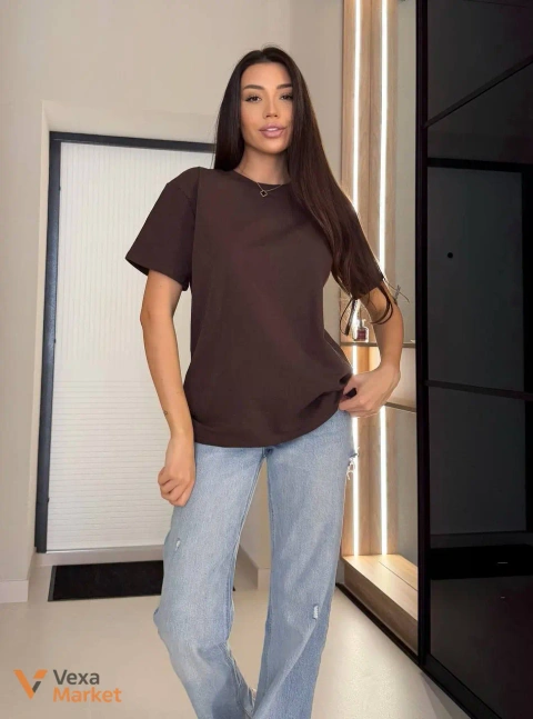 Футболка жіноча однотонна One size (42/46)