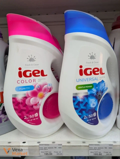 Гель для прання iGel Universal та Color, 2 л