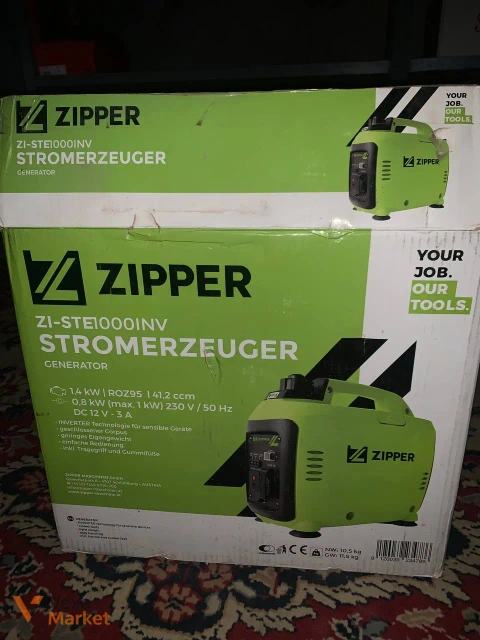 Генератор Zipper ZI-STE1000INV STROMERZEUGER 1.4 kW