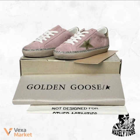 Golden Goose Superstar Pink Suede / Silver