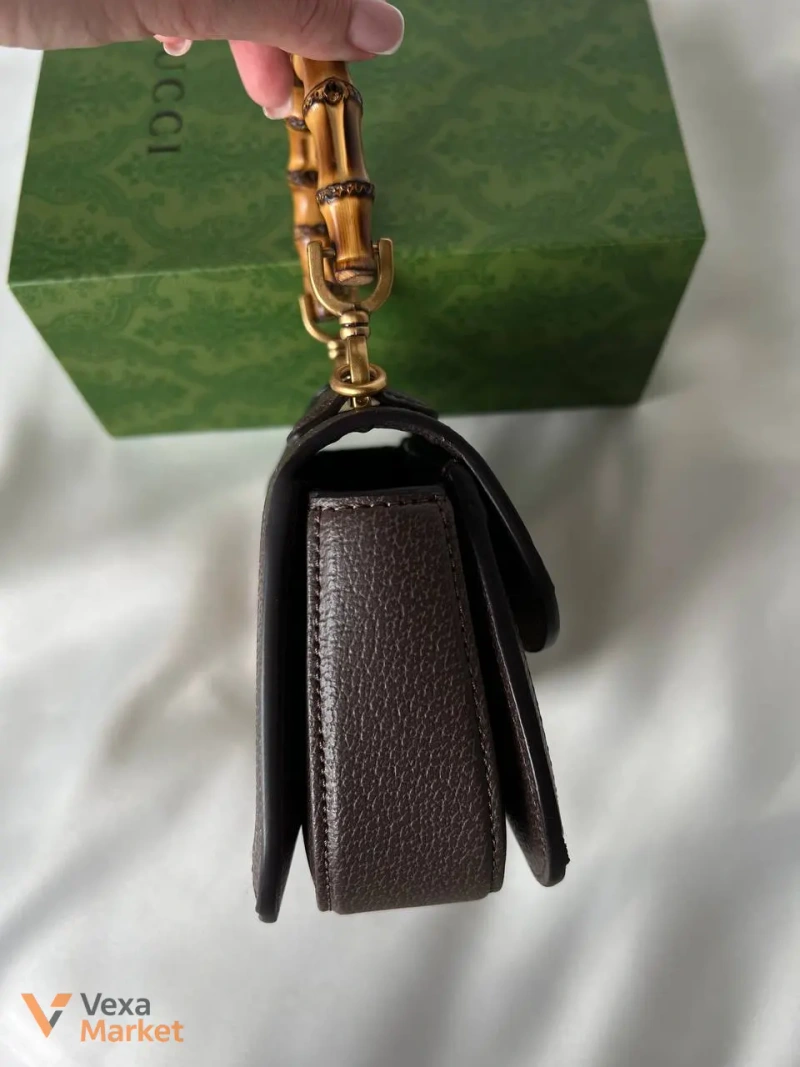 Gucci Bamboo Mini сумка шкіра канва — фото 3