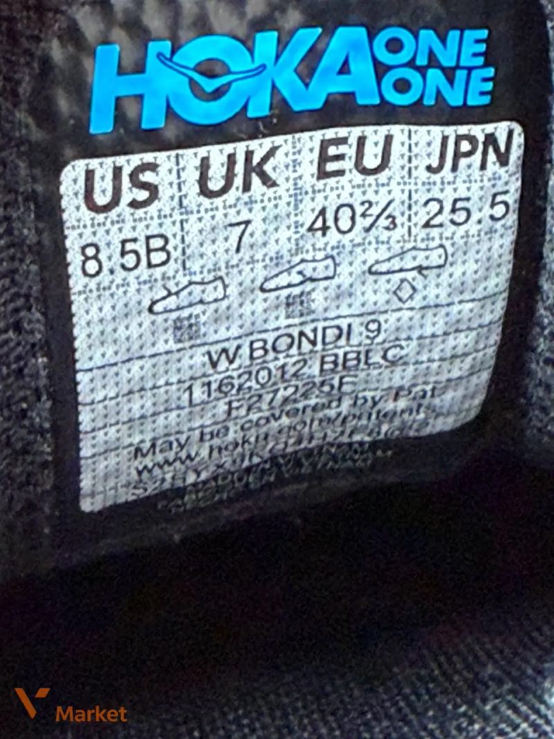 Hoka Bondi 9 Чорні кросівки — фото 5