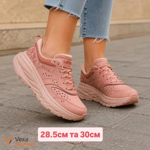 HOKA Vibrant Bloom Bondi L рожеві жіночі кросівки