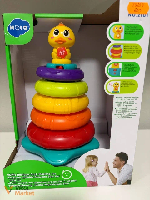 Hola Little Rainbow Duck Stacking Toy