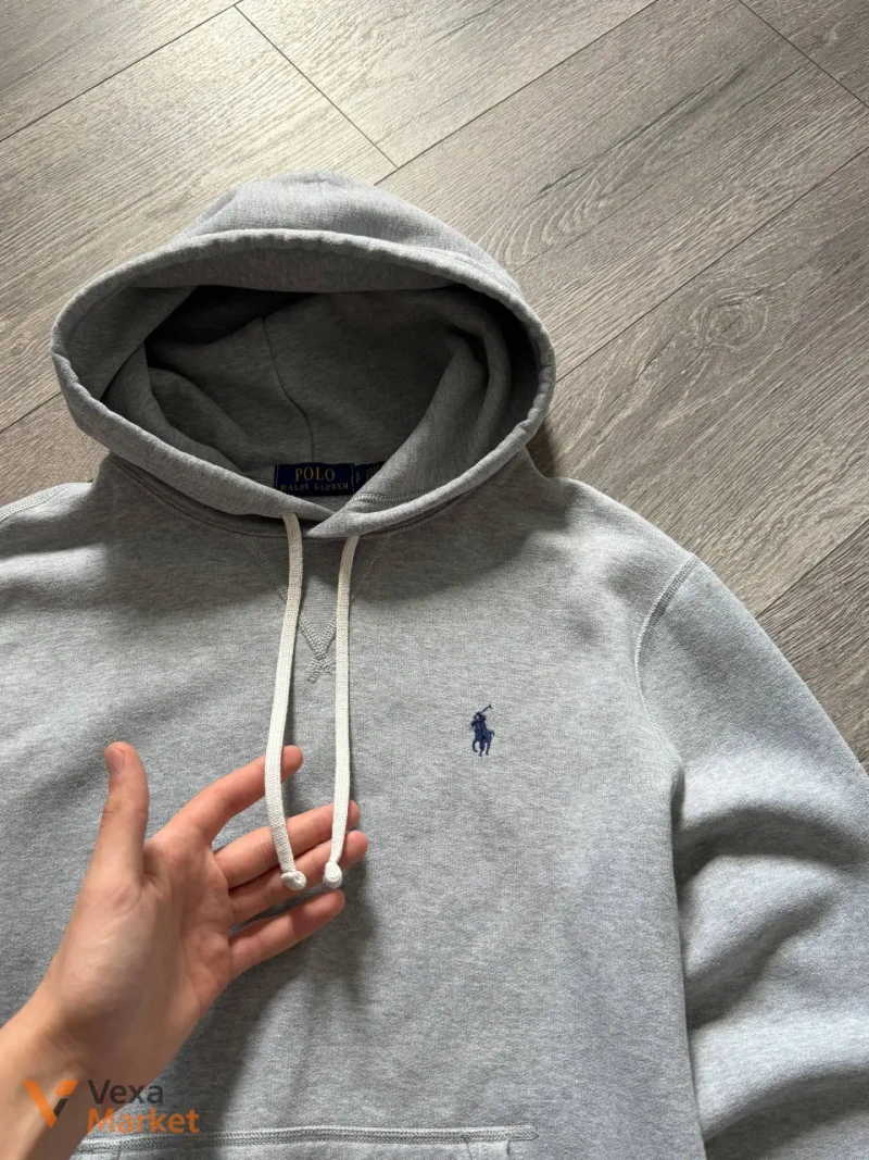 Hoodie Polo Ralph Lauren сірого кольору, розмір S-M — фото 5