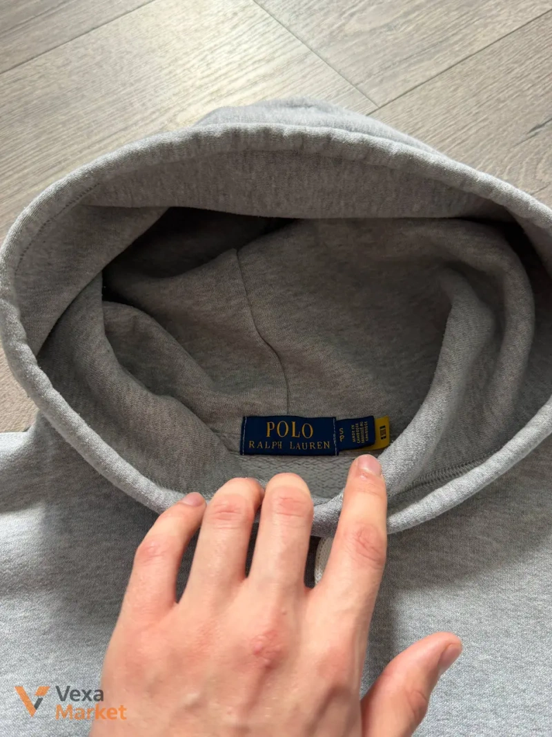 Hoodie Polo Ralph Lauren сірого кольору, розмір S-M — фото 6
