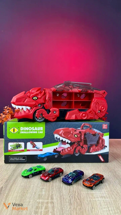 Игрушка Dino Truck с 4 машинками