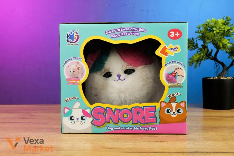 Интерактивная игрушка "Snore" - пушистый питомец с озвучкой и реакцией на прикосновения — фото 2
