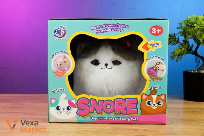Интерактивная игрушка "Snore" - пушистый питомец с озвучкой и реакцией на прикосновения — фото 3