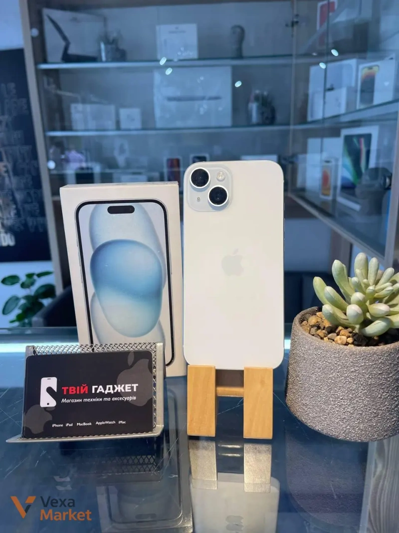 iPhone 15 Blue 128 GB Вживаний — фото 2