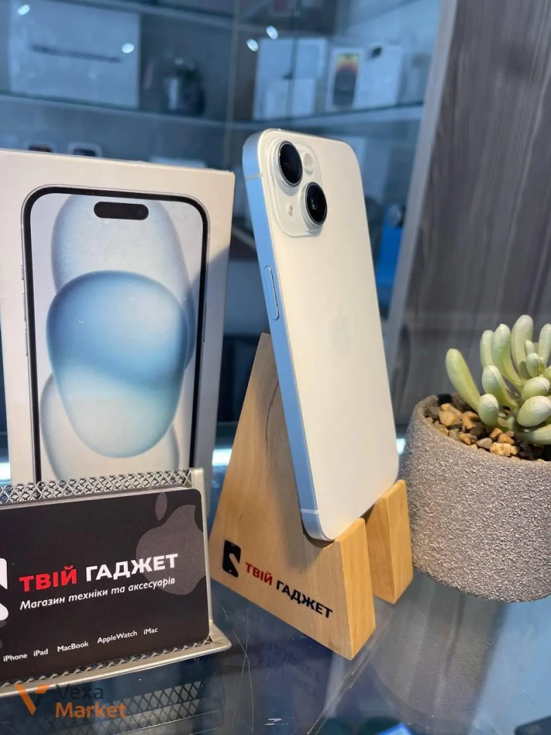 iPhone 15 Blue 128 GB Вживаний — фото 3