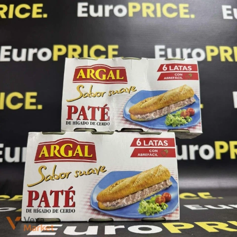 Іспанський паштет Argal Sabor Suave Пате де Хигадо де Сердо зі свинячої печінки 6*83г