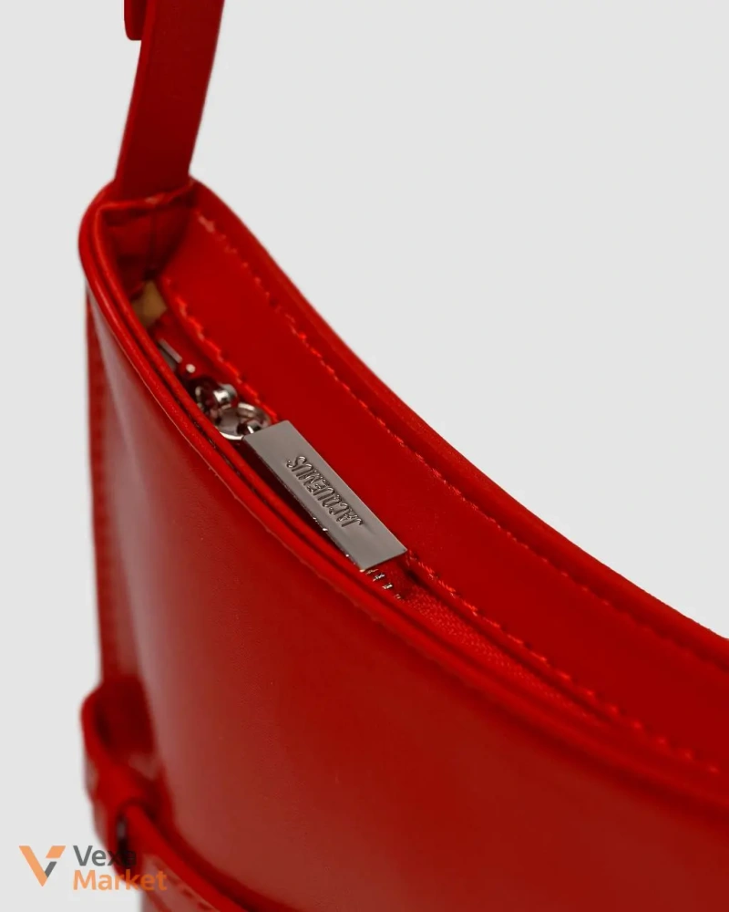 Jacquemus Le Bisou Ceinture Shoulder Bag Red Leather — фото 4