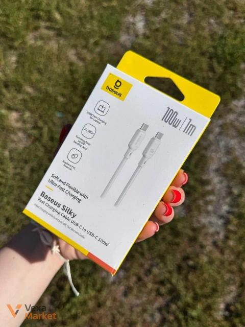 Кабель Baseus Silky Series Fast Charging Type-C to Type-C 100W (1m)
