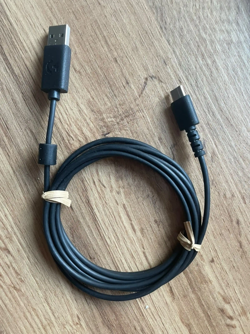 Кабель USB-C для зарядки Logitech G733 Lightspeed/G PRO X, чорний, 1.8м — фото 8