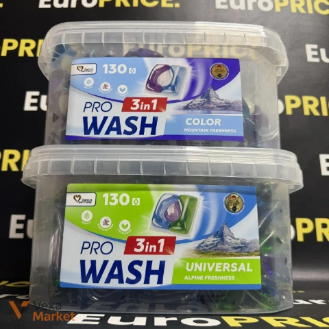 Капсули для прання Pro Wash 3in1 130 шт