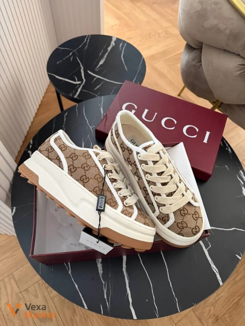 Кеди Gucci на високій платформі — фото 3