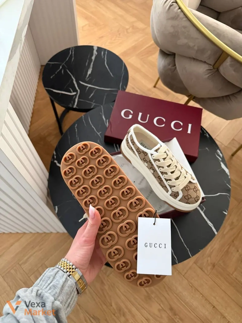 Кеди Gucci на високій платформі — фото 4