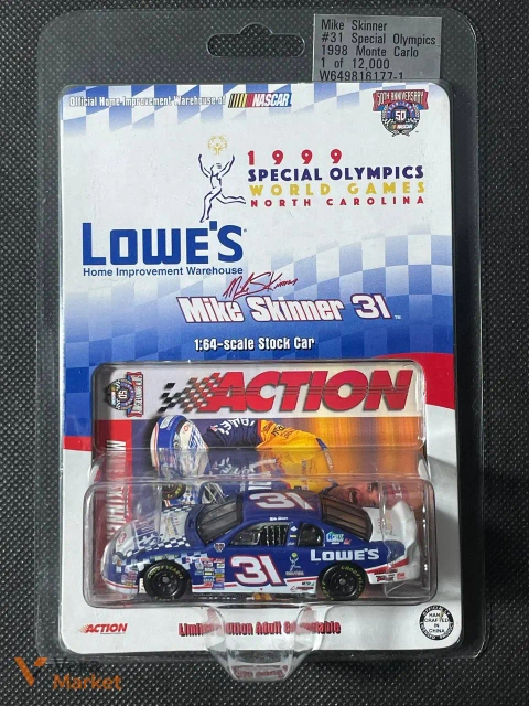 Колекційна модель автомобіля 1998 Chevrolet Monte Carlo #31 Mike Skinner Lowe's 1:64
