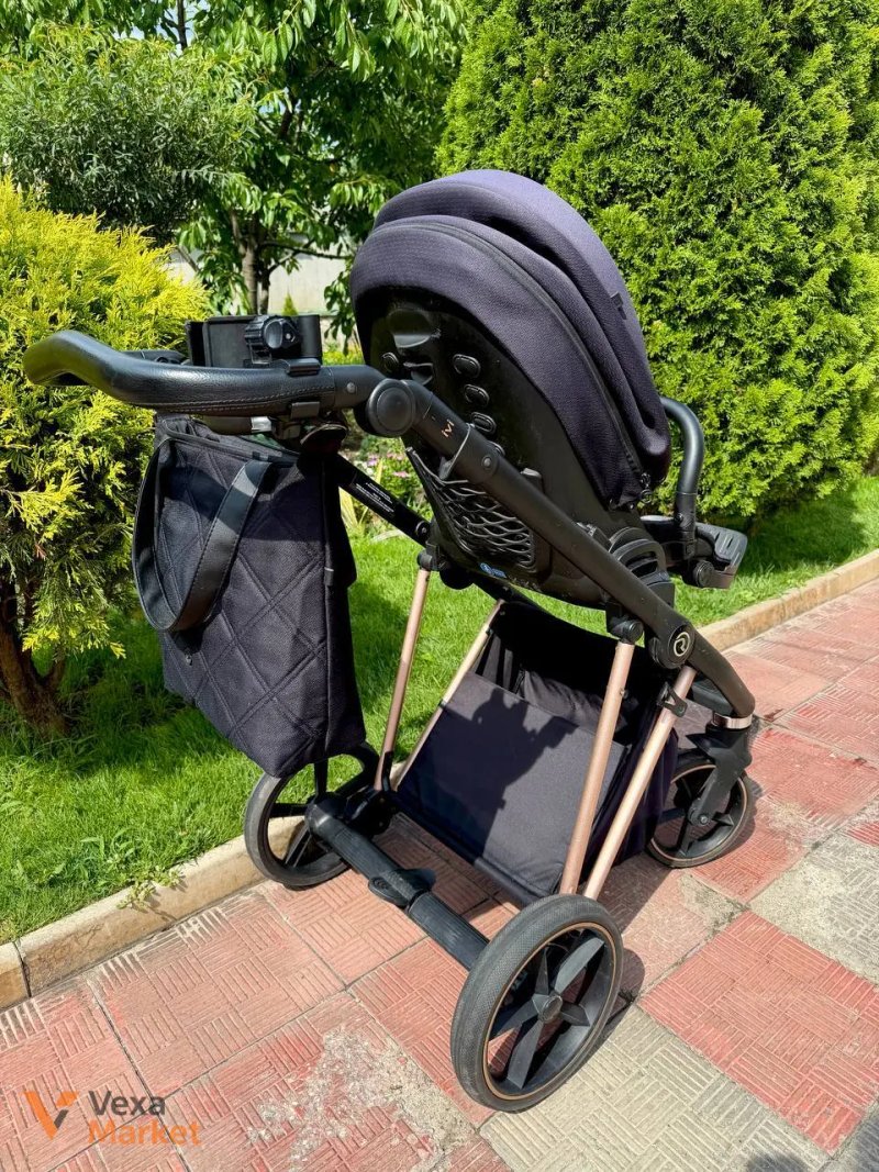 Коляска 2 в 1 Roan ivi Black ECO Rose Gold — фото 3