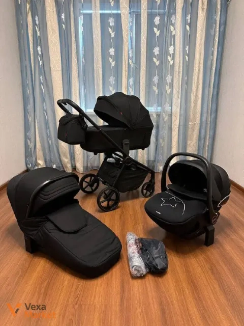 Коляска Epika Black 2025 2-в-1 (3-в-1) з автокріслом