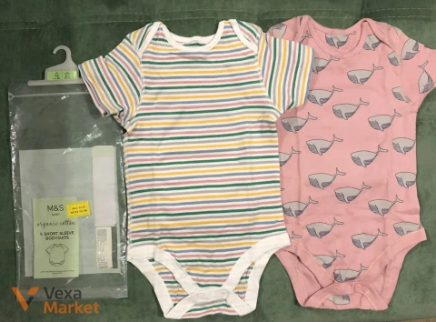 Комплект бодиков M&S для девочек 2-3 года (92-98 см)