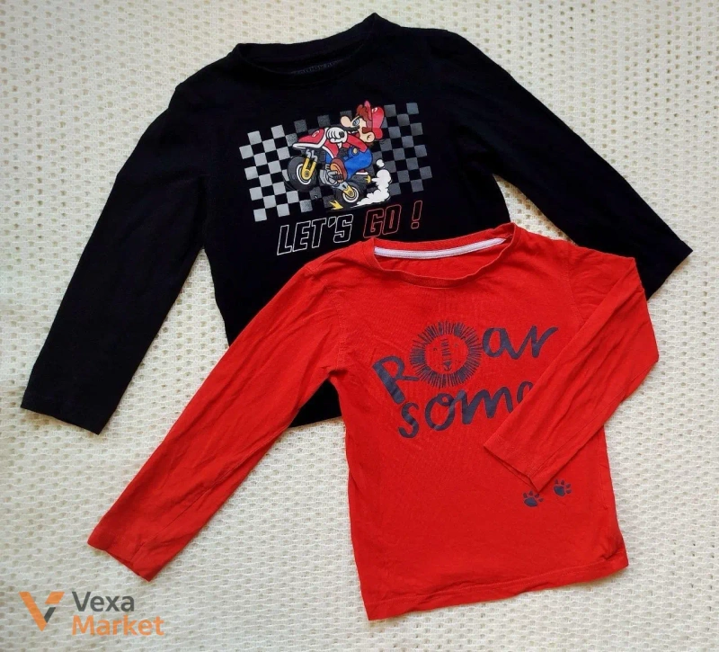 Комплект детских футболок, кофтинок и худи на 4-5 лет (110 см) — фото 3