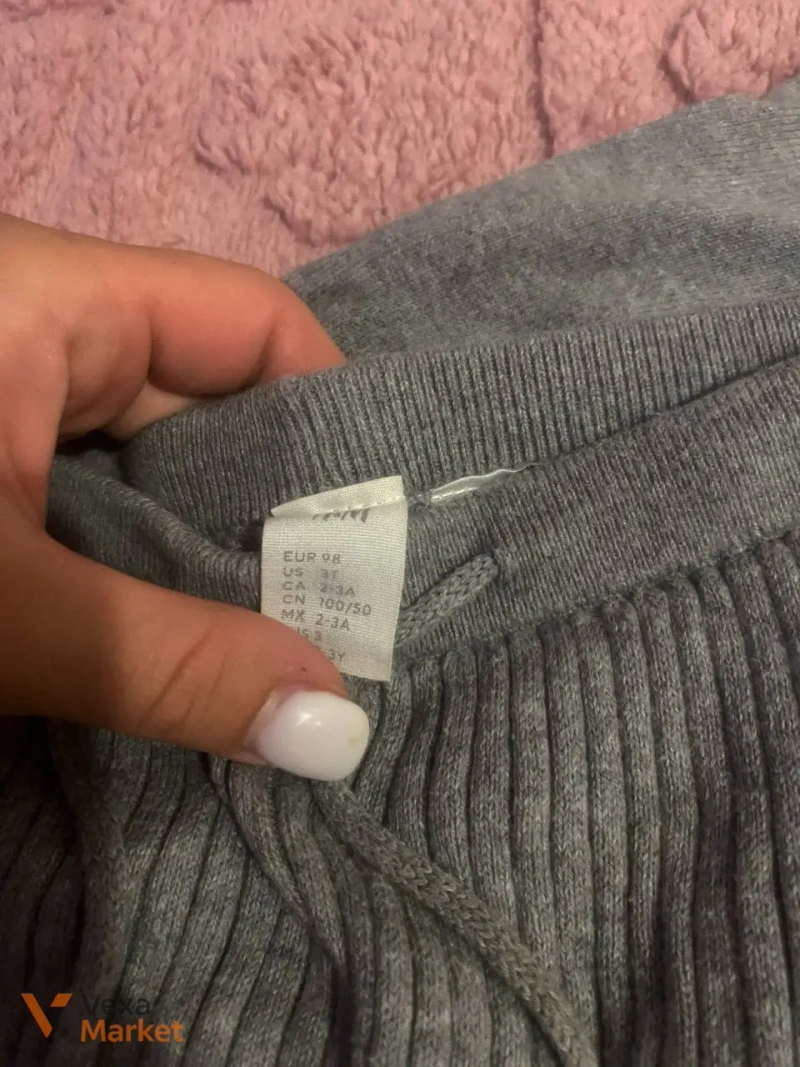 Комплект детский H&M свитер и штаны с принтом медведя — фото 2