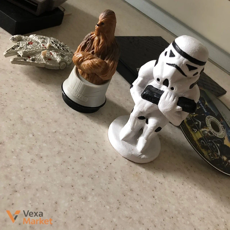 Комплект: игра на NES, внешний дисковод Micro USB, игра на Xbox 360 HALO, фигурки Star Wars — фото 2