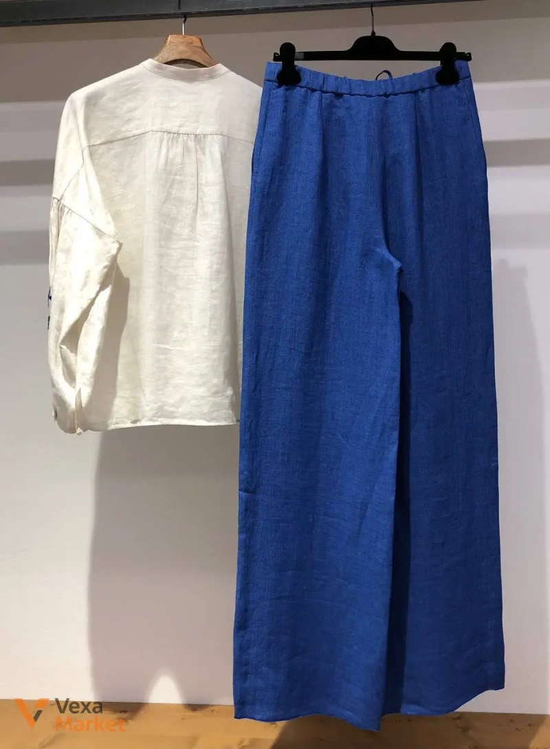 Комплект MaxMara Weekend: блуза и брюки, размер 42/44 — фото 3