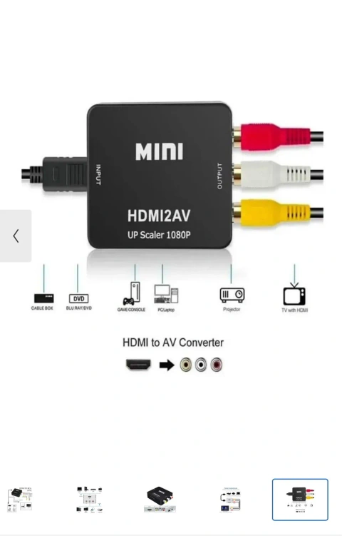 Конвертер AV в HDMI з масштабуванням до 1080P. Адаптер RCA в HDMI.