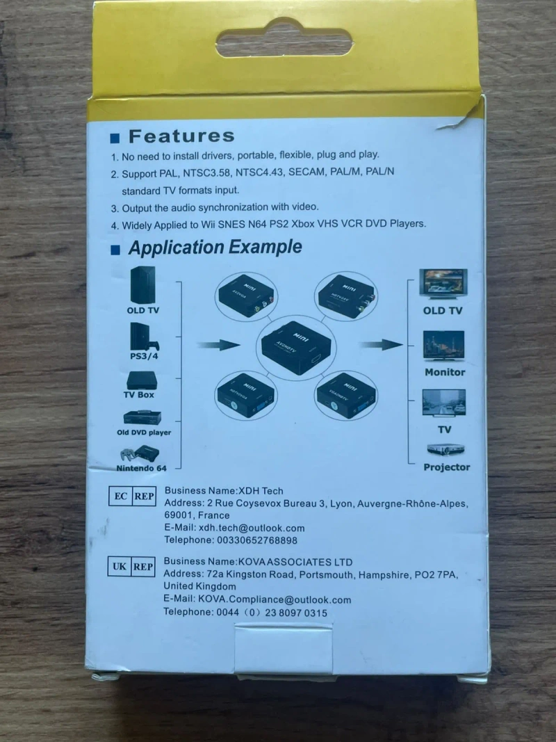 Конвертер AV в HDMI з масштабуванням до 1080P. Адаптер RCA в HDMI. — фото 4