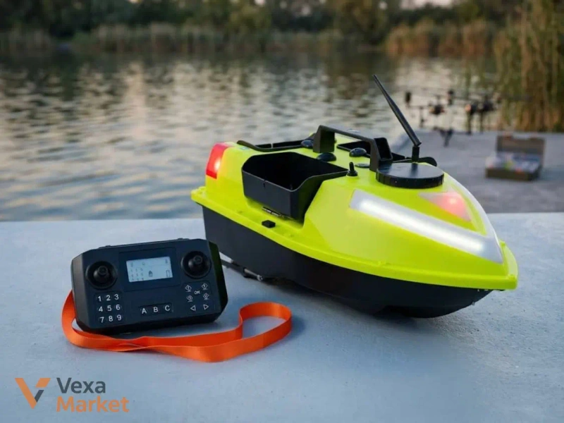 Кораблик на радіокеруванні ZV6 GPS Жовтий 12000 mAh 12V для завезення підгодовування — фото 2