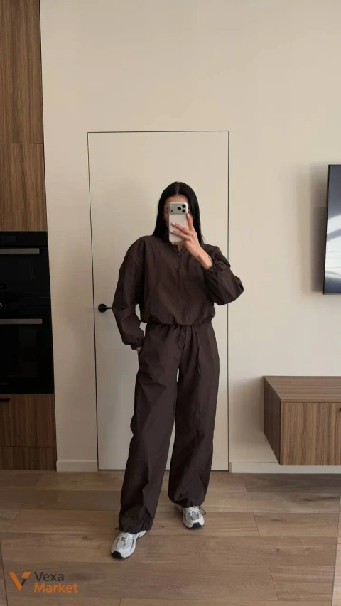 Костюм жіночий oversize з плащівки жатки