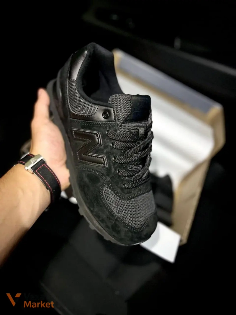Кросівки чоловічі New Balance 574 All Black — фото 3