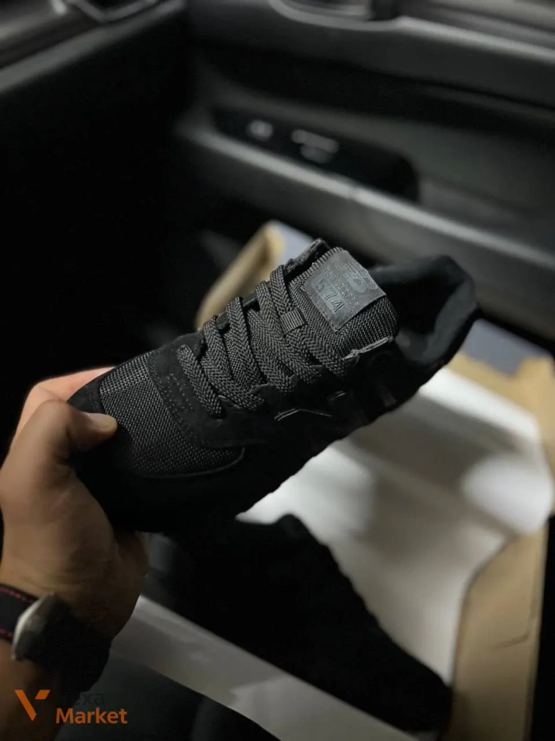 Кросівки чоловічі New Balance 574 All Black — фото 4