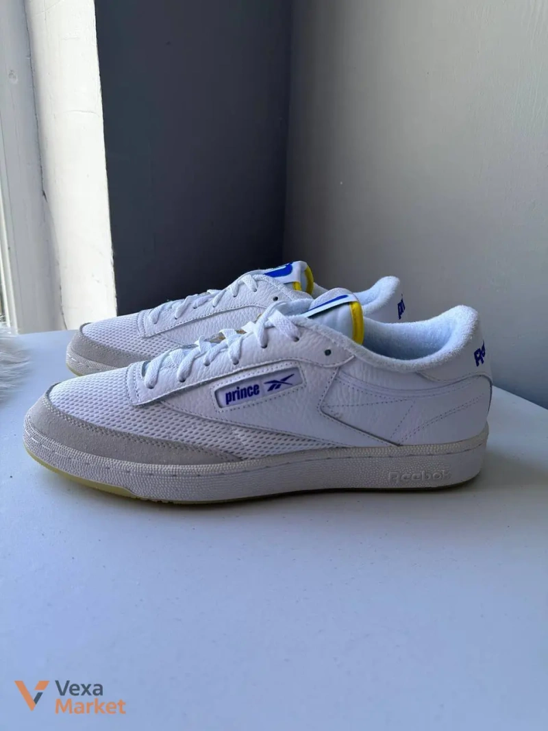 Кросівки чоловічі Reebok Prince натуральна шкіра замша сітка білі 45 розмір — фото 3