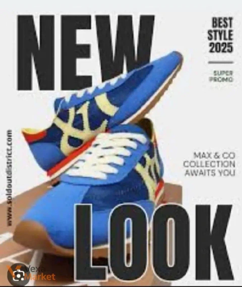 Кросівки MAX& SPORT (MAX MARA) синьо-жовті, розмір 37