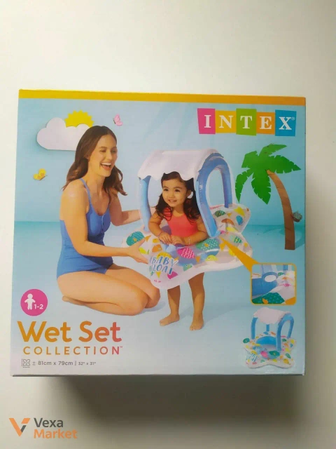Круг для плавання Intex Wet Set Collection з дахом для дітей 1-2 років