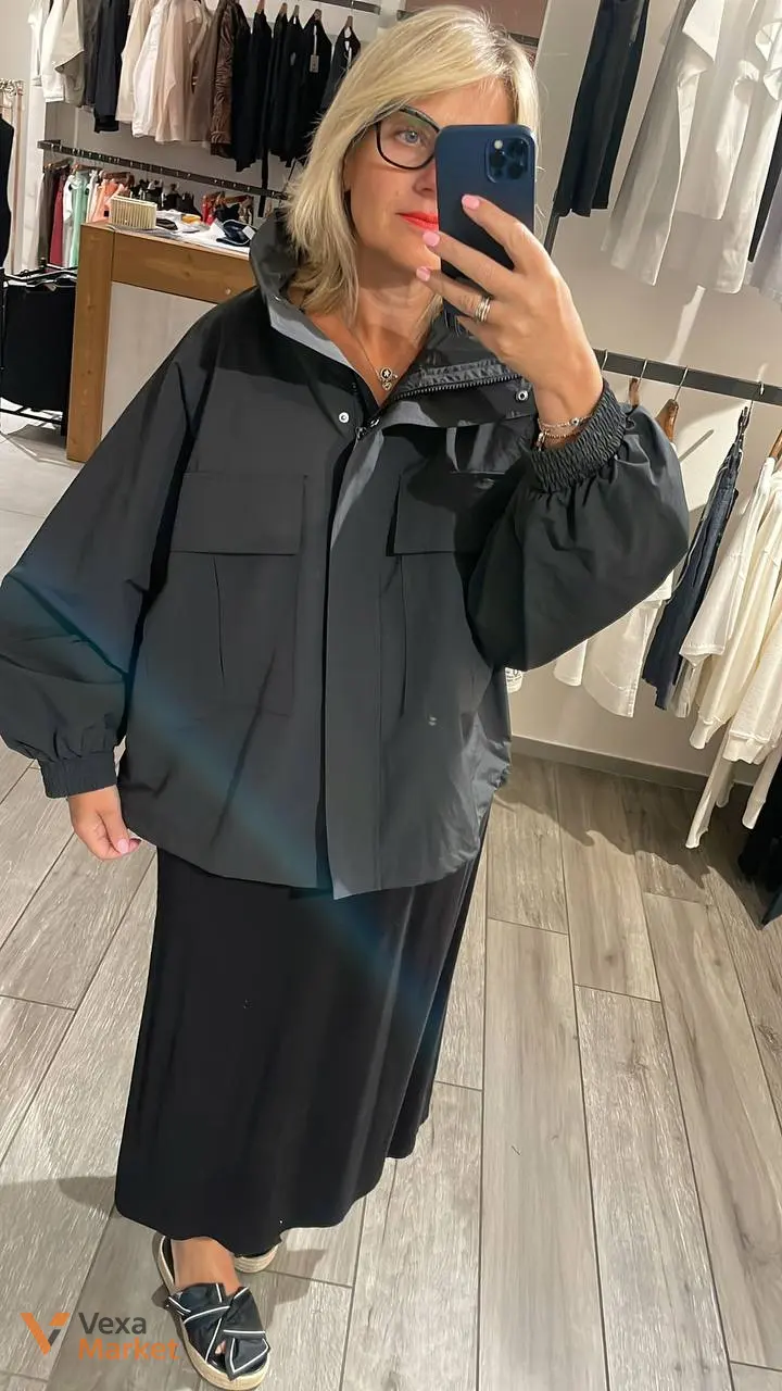 Куртка MaxMara Weekend оверсайз з водовідштовхувального полотна — фото 2