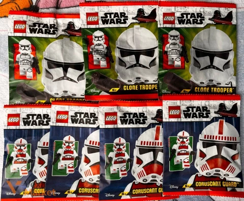Lego Star Wars minifigures Clone Trooper and Coruscant Guard