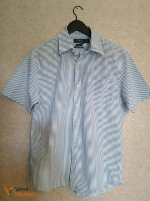 Летняя рубашка POLO RALPH LAUREN Slim Fit сирсакер размер M