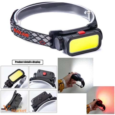 Ліхтарик налобний Rechargeable Headlamp BL-008 USB-C Біле/Червоне світло