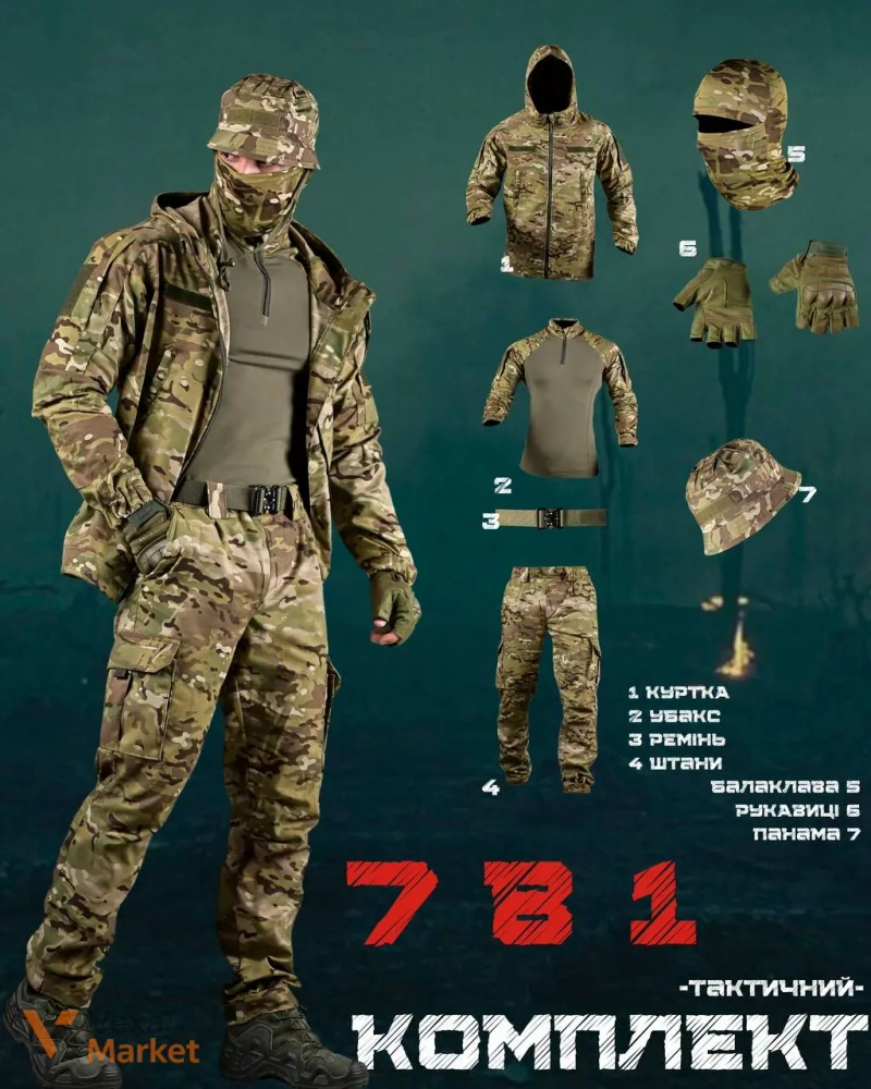 Літній тактичний костюм PROJECT XEN 7в1 Multicam — фото 2