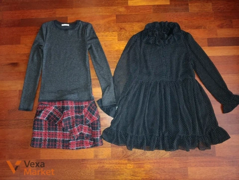 Лот одежды Zara: джинсы, платья, юбка (XS-S)