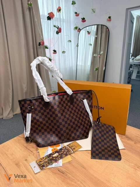 Louis Vuitton Neverfull MM Damier Ebene with Pochette